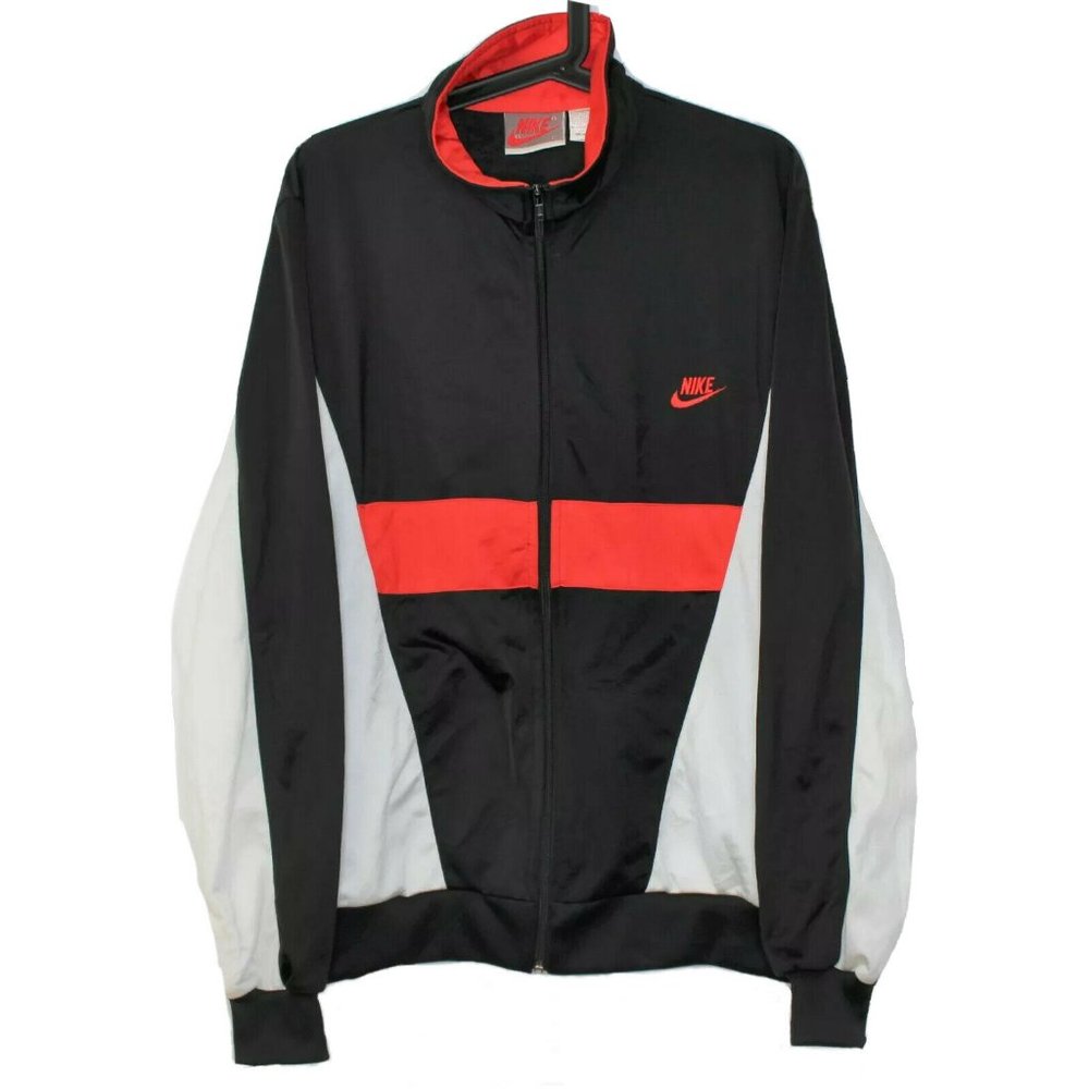 VTG Nike Gray Tag Spell Out Track Jacket T187 - Picture 1 of 5